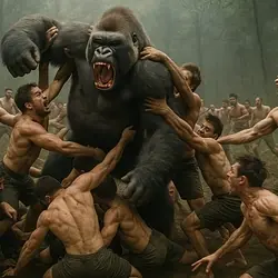 100 Men vs 1 Gorilla logo